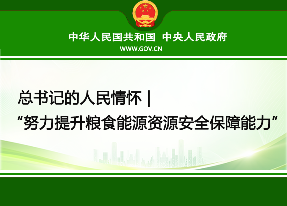 总书记的人民情怀 | &ldquo;努力提升粮食能源资源安全保障能力&rdquo;
